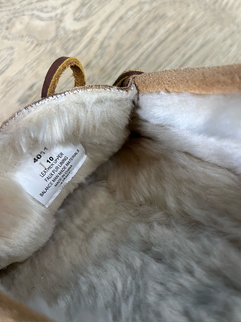 Minnetonka Women’s Cally Suede Moccasin Slippers Faux Fur Tan Cinnamon Size 10 - Picture 8 of 8
